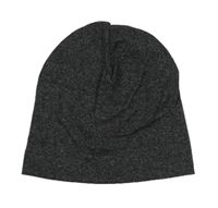Tmavošedá melírovaná bavlněná čepice H&M