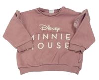 Starorůžová mikina s nápisem a volánky Disney
