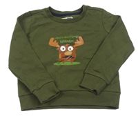 Khaki mikina s losem Pocopiano