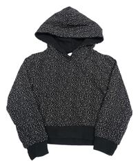 Černá puntíkatá crop mikina s kapucí Name it