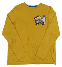 Okrové triko s lahví a pytlíkem George