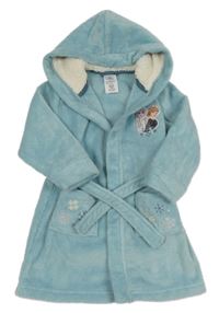Světlezelený chlupatý župan s Frozen a kapucí Disney