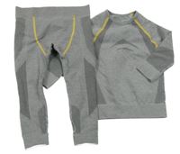 2set - Šedé melírované spodní triko + kalhoty Lupilu