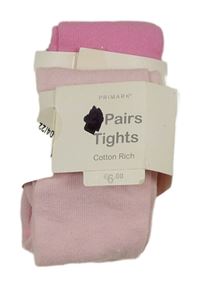 Nové - 2x punčocháče - světlerůžové + růžové Primark