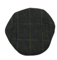 Nové - Tmavozeleno-okrovo-červená kostkovaná vlněná bekovka Next