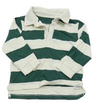 Smetanovo-tmavozelené pruhované polo triko Primark