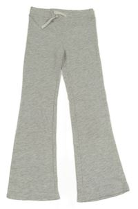 Šedé melírované flare tepláky H&M