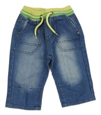 Modré capri rifle s úpletovým pasem Kiki&Koko