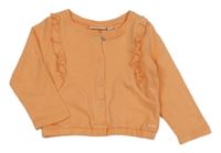 Oranžová propínací mikina s volánky Tom Tailor