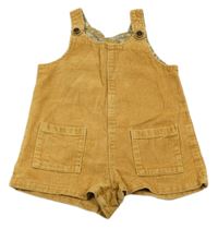 Medové manšestrové laclové kraťasy Zara