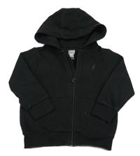 Černá propínací mikina s výšivkou a kapucí F&F