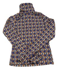 Hnědý vzorovaný žebrovaný rolák