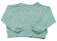 Světlezelená mikina s duhou H&M