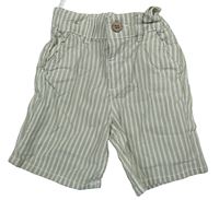 Khaki-smetanové pruhované chino kraťasy C&A
