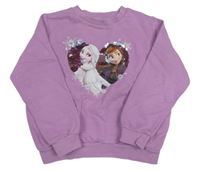 Levandulová mikina s Frozen a překlápěcími flitry H&M