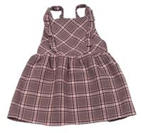Růžovo-černé kostkované kostkované šaty zn. Primark