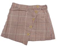 Starorůžová kostkovaná sukně s knoflíky Next