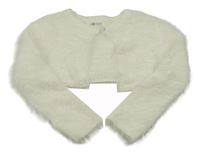 Smetanové chlupaté propínací bolerko H&M