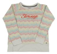 Barevná vzorovaná mikina s nápisem 