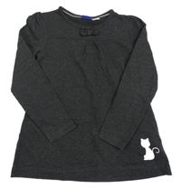 Antracitová tunika s kočkou Lupilu