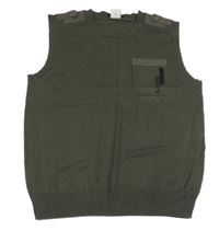 Khaki svetrová vesta s kapsou S. Oliver