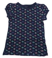 Tmavomodré tričko s barevnými mašličkami Tommy Hilfiger