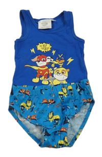 2 set - modré tílko s Tlapkovou patrolou + modré slipy s obrázky 