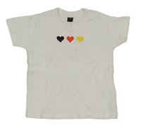 Bílé tričko se srdíčky 