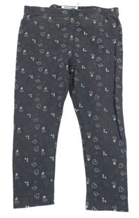 Tmavošedé legíny se srdíčky Topomini