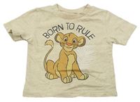 Béžové melírované tričko s Lvím králem Disney