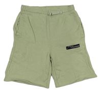 Khaki teplákové kraťasy 