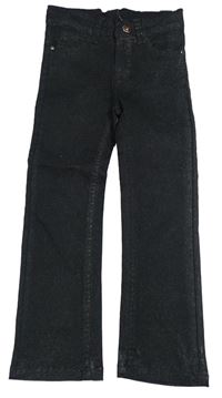 Černé třpytivé skinny rifle Zebralino 