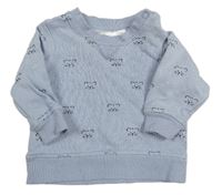 Modrá mikina s čumáky H&M