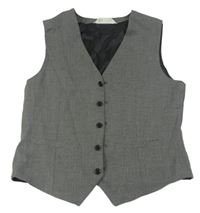 Šedo-černá melírovaná slavnostní vesta H&M