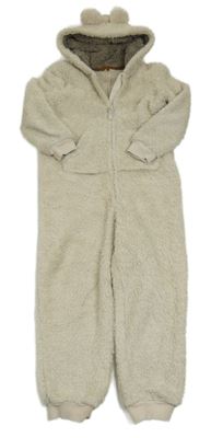 Béžová chlupatá kombinéza George