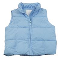 Světlemodrá šusťáková zateplená crop vesta Matalan