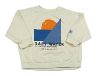 Smetanová mikina s potiskem a nápisy Next