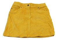 Hořčicová manšestrová sukně Tchibo