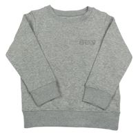 Šedá mikina s velrybou a nápisy 