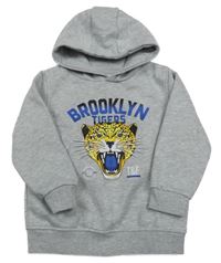 Světlešedá mikina s leopardem a kapucí Dunnes Stores