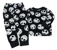 Černo-bílé plyšové pyžamo - Jack Skellington Primark