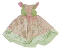 Kostým - Světlezeleno-růžové šaty s tylovými prvky 