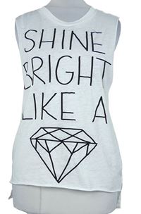 Dámský bílý top s nápisem Forever21