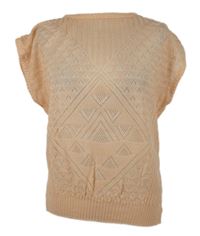 Dámská oranžová ažurová svetrová vesta 