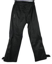 Pánské černé šusťákové outdoorové nepromokavé kalhoty Quechua vel. 30