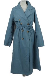 Nové - Dámský modrý jarní kabát se stahováním Emery Rose 