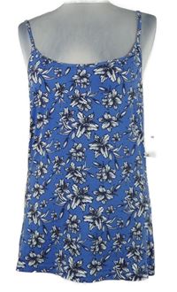 Nové - Dámský modrý kytičkovaný top Papaya 