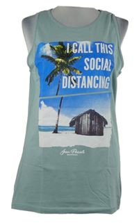 Pánské světlemodré tílko s potiskem Jean Pascale 