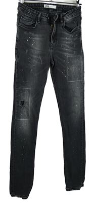 Pánské šedé skinny rifle s prošoupáním Zara vel. 30