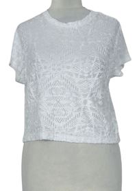 Dámské bílé vzorované crop tričko Atmosphere 